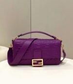 Top Quality Replica Fendi Large Baguette Bag In Purple FF - Image 3