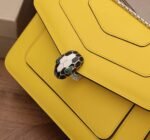 Replica Bvlgari Serpenti Forever Medium Shoulder Bag Yellow Calfskin - Image 4