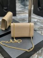 KATE SMALL CHAIN BAG IN GRAIN DE POUDRE EMBOSSED LEATHER - Image 6