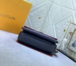 LV Monogram Empreinte Leather Metis In Navy Blue And Red - Image 4