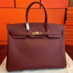 Bordeaux Imitation Copy Hermes Birkin 40cm Handbag