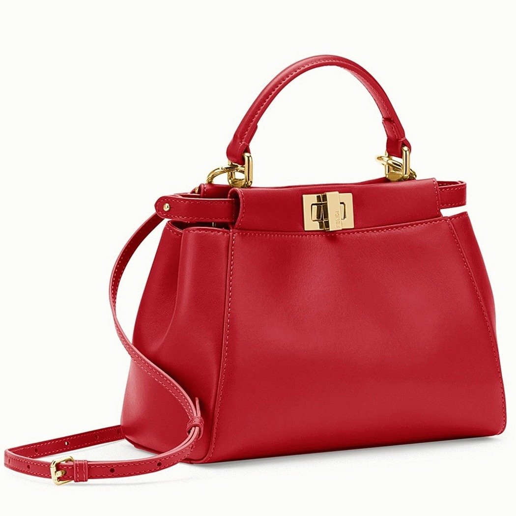 1E41C805-FC51-CD54-5CA0-93A07C722C1B.jpg Top Quality Knockoff Fendi Peekaboo Mini Bag In Red Nappa Leather - Image 1