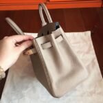 Fake Hermes AAAAA Grey 25cm Birkin Purse - Image 2