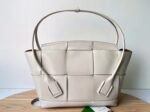 Top Quality Fake Bottega Veneta Arco Medium Bag In White Intrecciato Calfskin - Image 8