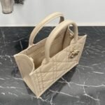 Dior Small Book Tote Bag Replica with Strap in Beige - Image 9