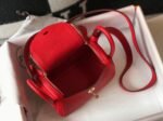 Fake designer Hermes Lindy Mini handbag in red - Image 7