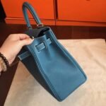Blue Jean Clemence Replica Hermes Kelly Retourne 32cm Elegant Purse - Image 6
