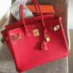 Budget Red Hermes Birkin 30cm Fake Bag - Image 7