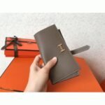 Taupe Epsom Fake Hermes Bearn Wallet - Image 6