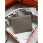 Grey 1:1 replica Hermes Clic wallet with strap - Image 4