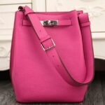 Rose Red Leather Replica Hermes So Kelly 22cm Vivid Shoulder Bag