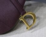 Dior Saddle Bag Knockoff in Amaranth Grained Calfskin - Image 2