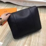 Black Fake Designer Hermes Steve Messenger Bag - Image 3