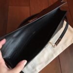 Black Swift Fake Hermes Kelly Cut Clutch Elegant Clutch - Image 5