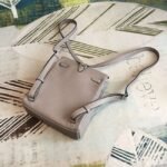 Gris Asphalt Clemence Replica High Quality Hermes Kelly Ado PM Bag - Image 4