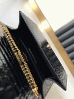 Replica Saint Laurent Kate Small Tassel Bag Black Crocodile-embossed Leather - Image 2