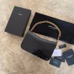 ELISE SHOULDER BAG IN ALLIGATOR-EMBOSSED PATENT LEATHER - Image 8