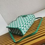 Prada Symbole Small Bag Replica in Green/White Jacquard Fabric - Image 4