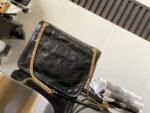 NIKI MEDIUM CHAIN BAG IN CRINKLED VINTAGE LEATHER - Image 9