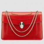 Replica Bvlgari Serpenti Forever Large Shoulder Bag Red Calfskin