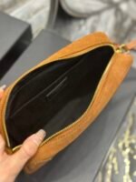 Saint Laurent – Lou suede camera bag – women – Calf Leather – One Size – Brown - Image 6
