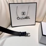 CHANEL Pre-Owned 1990s CC Turn-lock denim belt - Image 6