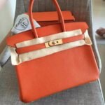 Orange Hermes Birkin 35cm Deluxe Knockoff Tote
