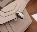 Fake Bvlgari Serpenti Forever Small Crossbody Bag Beige Leather - Image 10