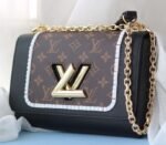 Louis Vuitton Twist MM Canvas Trompe loeil Braid Bag In Black - Image 3