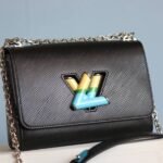Louis Vuitton Epi Leather Twist MM Limited Edition Bag In Black