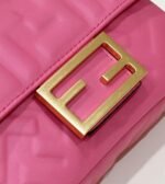 Top Quality Faux Fendi Small Baguette Bag In Pink FF - Image 5