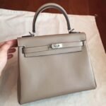 Grey Swift Knockoff Hermes Retourne Kelly 25cm Luxe Tote