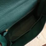 Malachite Clemence Knockoff Hermes Kelly Retourne 32cm Stylish Bag - Image 8