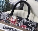 Dior Medium Book Tote Replica in Black Camouflage with Multicolored - Image 3