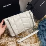 Replica Saint Laurent Puffer Small Chain Bag Ivory Lambskin - Image 4