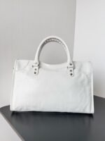 Knockoff Balenciaga Le City Medium Bag White Arena Lambskin - Image 3