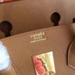 Brown Luxury Replica Hermes Birkin 35cm Handbag - Image 8