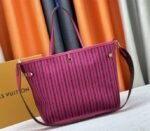 Louis Vuitton Neverfull Bandouliere Inside Out MM Tote In Monogram Canvas And Rose Pondichery Textile - Image 4