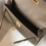 Hermes Kelly Mini II Bag Replica in Taupe Grey - Image 8