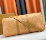 Louis Vuitton Monogram Heritage Canvas Keepall Bandouliere 50 In Yellow - Image 5