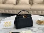Top Quality Replica Fendi Peekaboo Mini Bag In Black Nappa Leather - Image 6