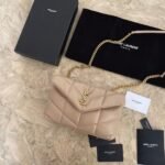 Replica Saint Laurent Puffer Toy Bag Beige Quilted Lambskin - Image 4
