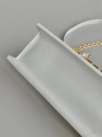 Dior 30 Montaigne East-West Bag with Chain Fake in White Calfskin - Image 9