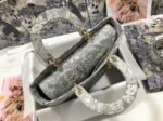 Dior Lady D-Lite Large Bag in Gray Toile de Jouy Reverse Embroidery - Image 9