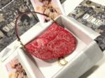 Dior Saddle Bag Imitation in Red Toile de Jouy Reverse Jacquard - Image 2