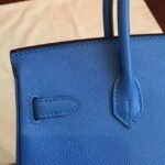 High-Grade Replica Hermes Birkin 25cm in Blue - Image 5