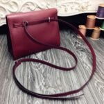 Bordeaux Swift Leather Knockoff Hermes Kelly Danse Elegant Bag - Image 3