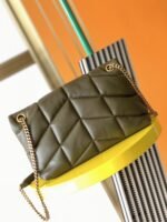 Replica Saint Laurent Puffer Small Chain Bag Army Green Lambskin - Image 4