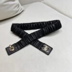 Lambskin Ruched CC Belt - Image 3