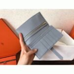 Blue Lin Epsom Fake Hermes Bearn Wallet - Image 5